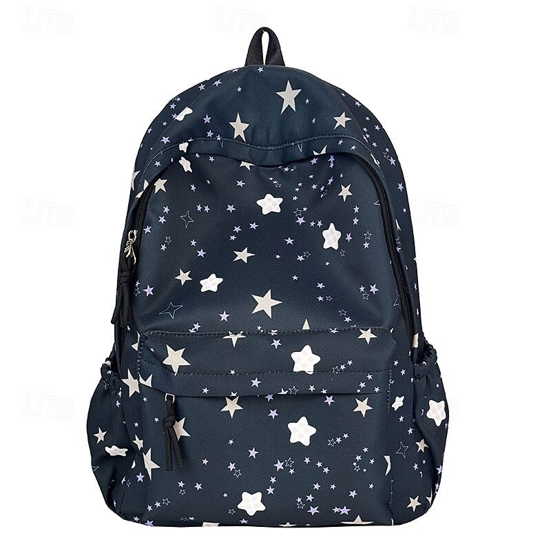 Kids Star Print School Backpack – Lightweight Waterproof Bookbag for Girls and Boys, Ideal for Back to School