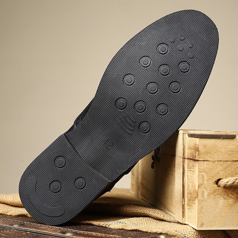 Men's Lace-Up Brogue Ankle Boots – Stylish Wingtip Boots for Business, Formal Events & Daily Commuting4