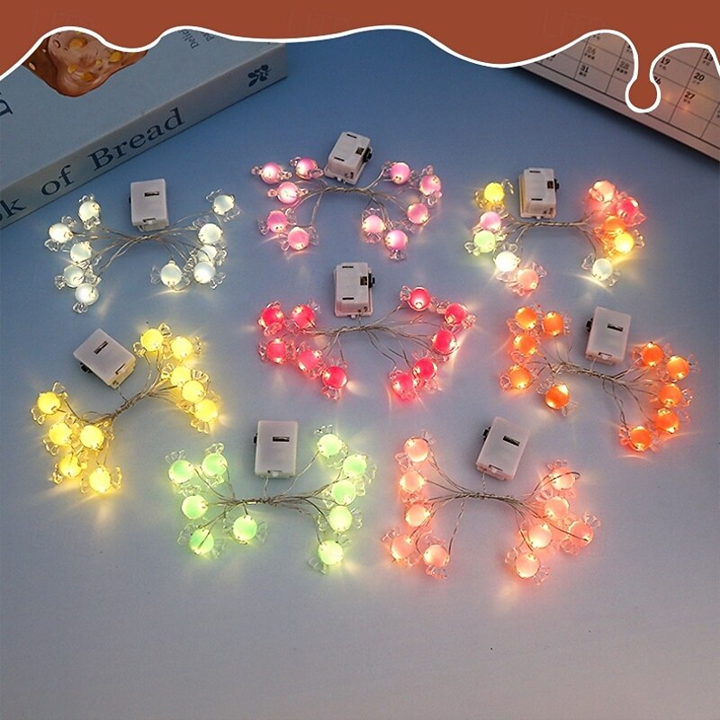 Candy String Lights 3.28Ft Candy String Lights with 10 LED Candy Lights Christmas Lights Hanging for Indoor Outdoor Room Garden Backyard Tree Birthday Party Christmas/Halloween Decorations4