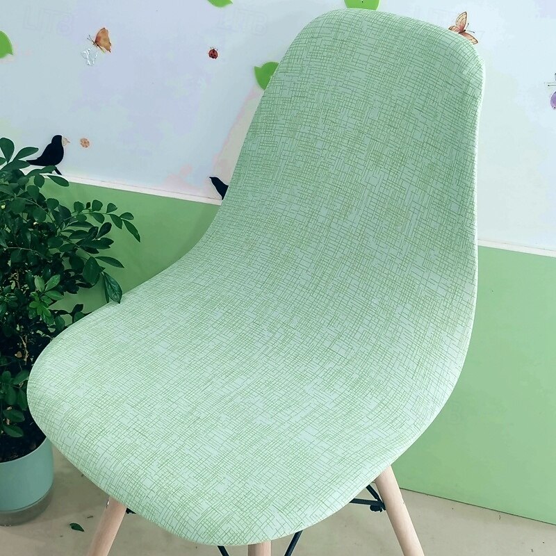 Shel Dining chair Cover For Home Polar Fleece Fabric Chair Cover Stretch Slipcovers Seat Chair Covers2