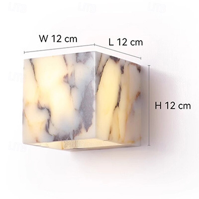 LED Wall Sconces Stone Wall Lamps Wall Sconces Bedroom Shops Cafes Wall Light 110-240V4