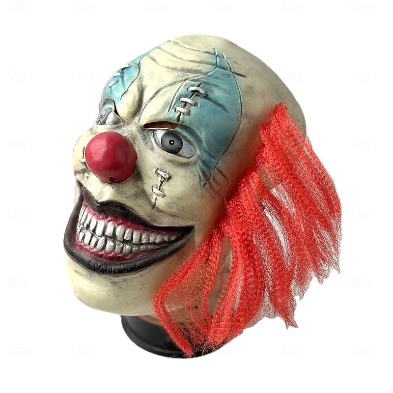 Joker Clown Halloween Mask Horror Creepy Clowns Scary Full Face Adults' Men's Women's Unisex Halloween Carnival Performance Party Easy Halloween Costumes Dress Up3