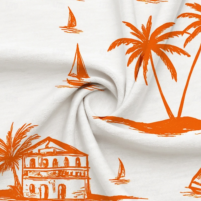 Men's Tropical T Shirt Short Sleeve T shirt 3D Print Crew Neck Shirt Vacation Tropical Fashion Street Casual Daily Yellow Blue Green Summer Spring Clothing Apparel S M L XL XXL XXXL2