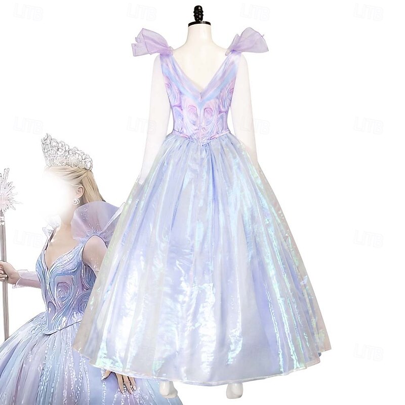 Witch Glinda Dress Prom Dress Adventure Movie Movie Cosplay for Women's Adults' Halloween Carnival World Book Day Performance Educational Dress Up School Event Dress Up2