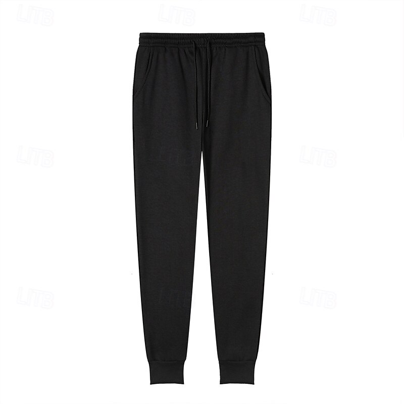 Men's Athletic Pants Sweatpants Joggers Trousers Pocket Elastic Waist Drawstring Plain Comfort Sports Outdoor Daily Fashion Casual Black Army Green Micro-elastic2