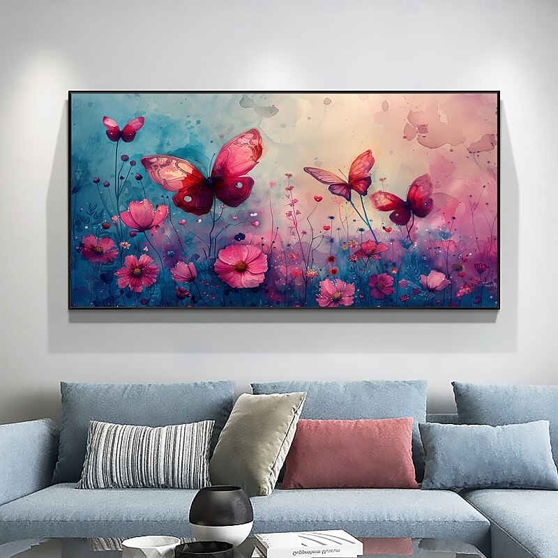 Handmade Oil Painting Canvas Wall Art Decoration Abstract Colorful Flower Painting Floral Landscape Painting for Home Decor Rolled Frameless Unstretched Painting4