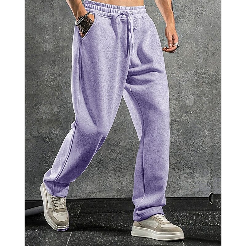 Men's Athletic Pants Sweatpants Joggers Trousers Pocket Elastic Waist Drawstring Plain Comfort Sports Outdoor Daily Fashion Casual Blue Dark Green Micro-elastic4