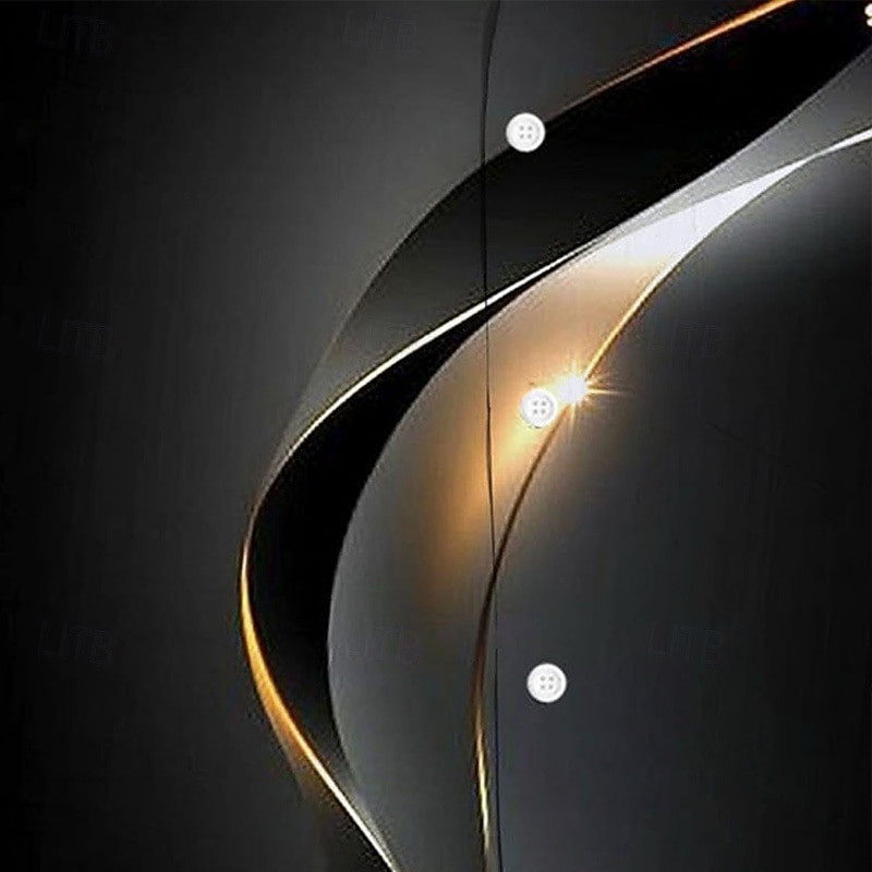 Men's Geometric Gradient Waves Shirt Button Up Shirt Casual Dress Shirt Long Sleeve Fashion Casual Vacation Daily Streetwear Summer Spring Turndown 3D Print Collared Shirts Black3