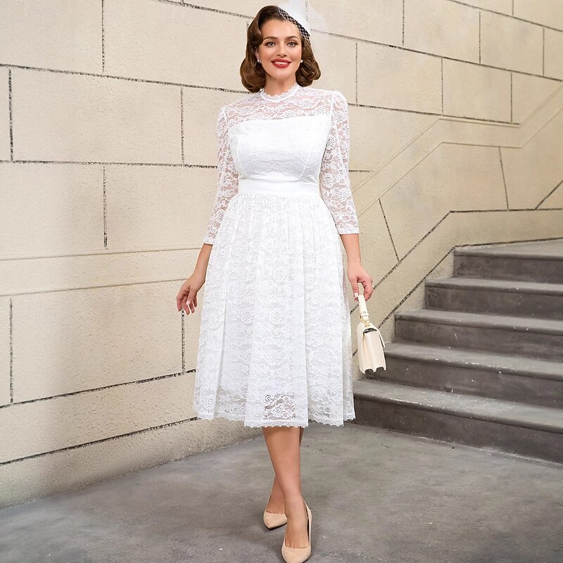 Retro Vintage 1950s Rockabilly Midi A Line Dress Flare Dress Plus Size A-Line Fancy Dress Women's Vacation Homecoming Party & Evening Adults' Dress Spring & Summer2