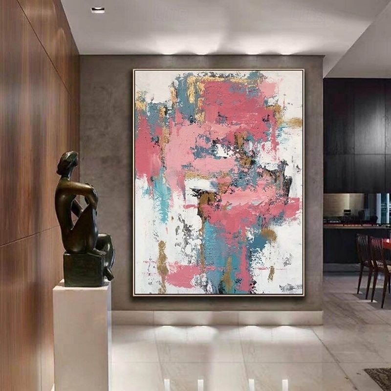 Handmade Oil Paintings Canvas Wall Art Decoration Modern Abstract Colour Painting for Home Decor Rolled Frameless Unstretched Painting4