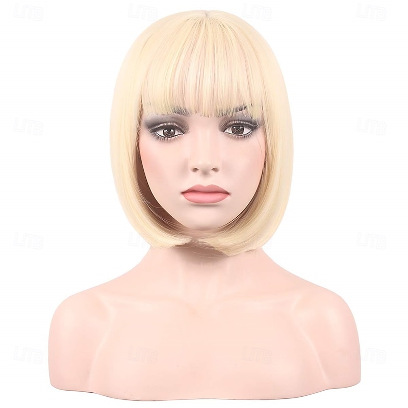 Short 12 Inches Straight Synthetic Cosplay Wig for Women Halloween Cosplay Party Wigs2