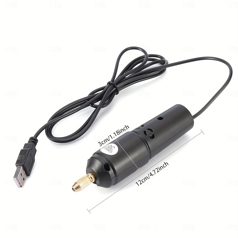 Adjustable Electric Jewelry Drill Set with Corded Handheld Design USB Powered - Ideal for DIY Jewelry Crafting Gem Drilling Set2