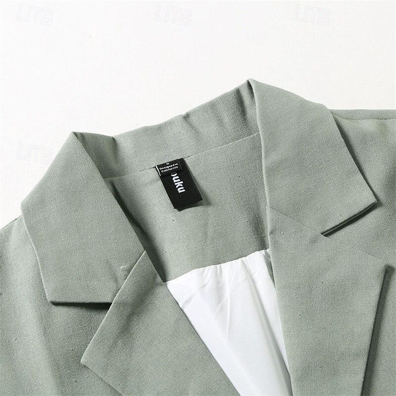 Men's Blazer Business Cocktail Party Wedding Party Fashion Casual Spring Fall Polyester Plain Pocket Buttons Comfortable Single Breasted Blazer Yellow Light Green Navy Blue Brown3