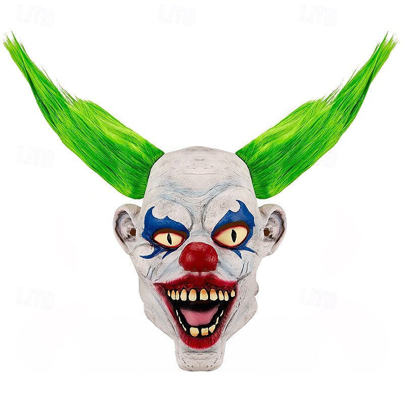 Halloween Mask Latex Headset Clown Headset Smile Mask Ghost Face Performance Bar Ball cosplay Prop4