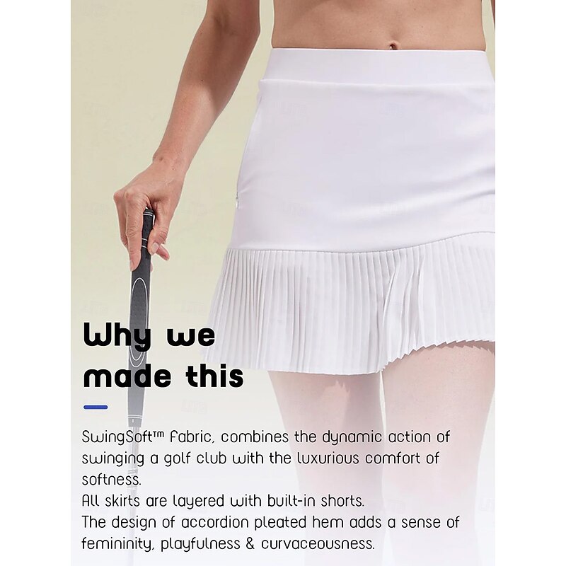 Women's Golf Skorts White Skirt Ladies Golf Attire Clothes Outfits Wear Apparel4