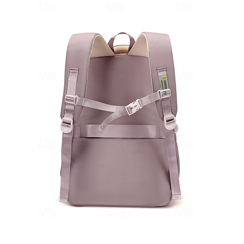 Teen Waterproof Backpack with Trolley Sleeve – Multi-Pocket School Bag with Bear Pendant, Large Capacity, Lightweight Design for Travel, Middle and High School4