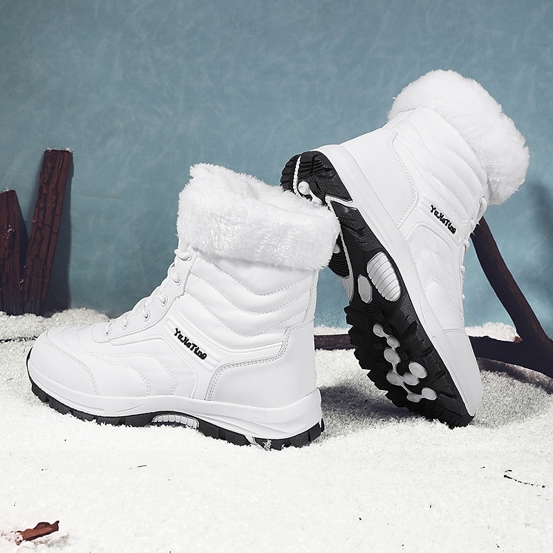 Men's Insulated Snow Boots with Faux Fur Lining, Waterproof Winter Boots for Outdoor Snow Sports & Cold Weather Walking3