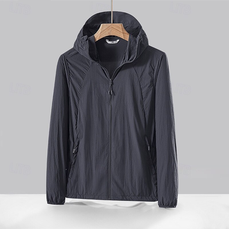 Men's Outdoor Jacket Hiking Jacket Sun Protection Jacket Outdoor Sun Protection Hiking Outfits Hiking Clothes Summer Spring Top Camping / Hiking / Caving Traveling Black Blue Green2