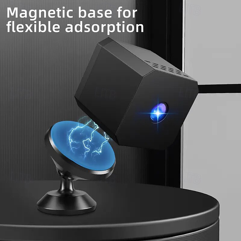 Compact 1080p Hd Full-colour Night Vision Mini Camera Magnetic Installation For Easy Remote Monitoring Via Mobile Phone - Suitable For Home Office And Car Security4