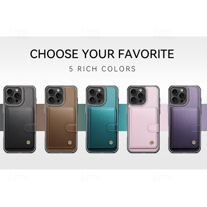 Phone Case For iPhone 17 Pro Max 17 Air 16 Pro Max Plus 15 14 Pro Max Plus 16e Back Cover with Stand Holder Magnetic Support Wireless Charging Retro TPU PU Leather