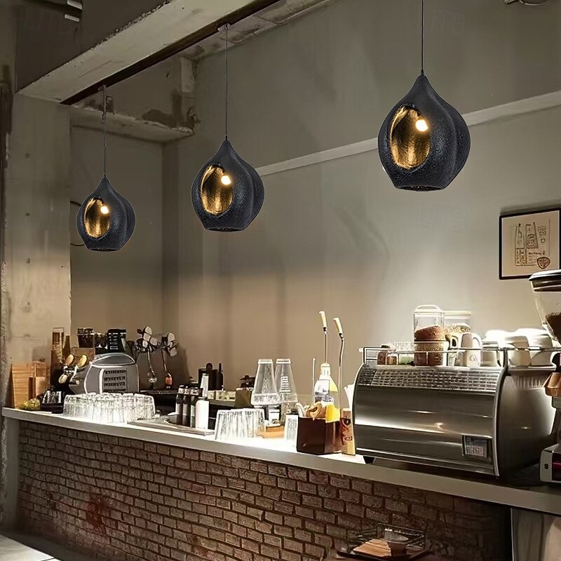 Polystyrene Pendant Light, Vintage Country 1 Light LED, 48cm Height, Warm White White Light, E26 E27, Adjustable Chain4