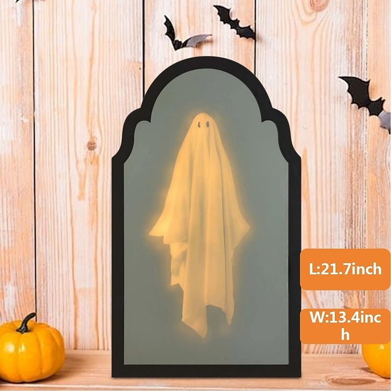 Halloween Ghost Hologram Mirror with Creepy Eyes for Haunted House Decor Spooky Halloween Decoration for Indoor Outdoor Party Supplies3
