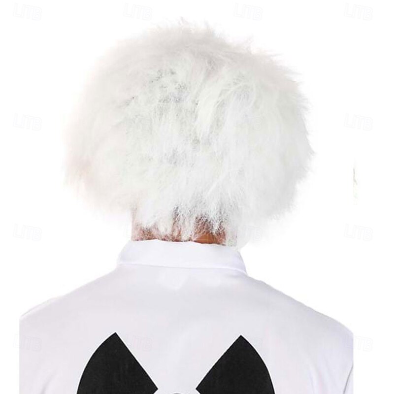 Back to the Future Men's Doc Brown White Wig – Synthetic Hair for Cosplay, Halloween & Movie Costume Parties2