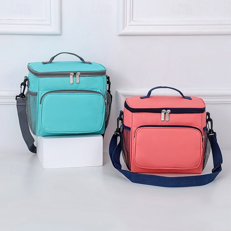 Lunch Bag for Women and Men for Back to School Office Picnic Hiking Beach Insulated Cooler Bag with Crossbody Strap Portable Fresh Keeping Picnic Tote for Outdoor Use