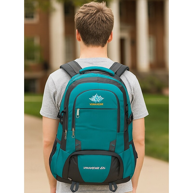 Men's Waterproof Hiking Backpack - Large Capacity Outdoor Travel Bag with Scratch-Resistant Fabric, Multiple Compartments, Ergonomic Straps for School, Camping, Hiking or Backpacking2