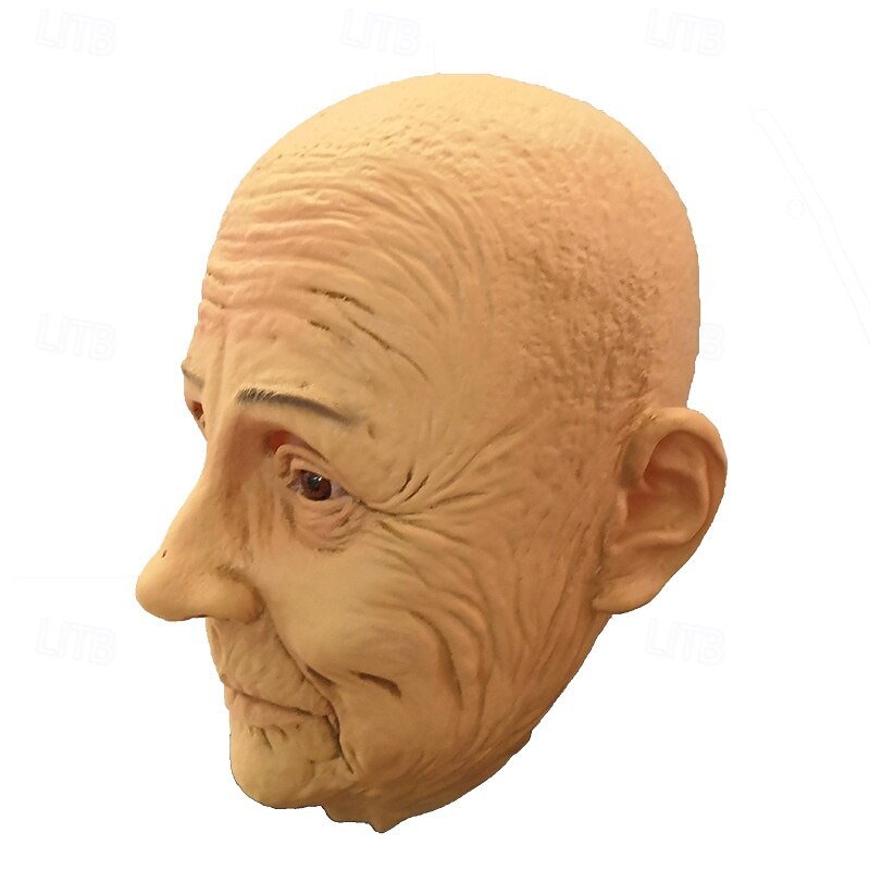 Old Man Halloween Mask Realistic Mask Horror Scary Full Head Adults' Men's Women's Unisex Halloween Carnival Performance Party Easy Halloween Costumes Dress Up4