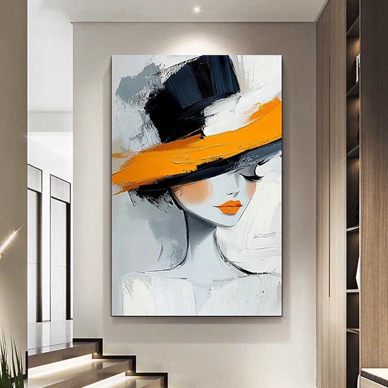 Girl oil painting Hand painted Women Abstract Canvas Art oil Painting girl oil painting for Living Room Bedroom Home Decor Wall Art textured girl firgure painting4