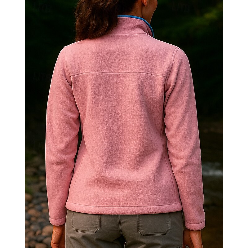 Women's Outdoor Jacket Hiking Jacket Fleece Jacket Winter Outdoor Thermal Warm Top Black Pink Red Blue Purple2