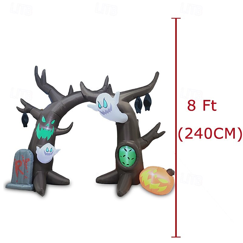 2.4 Meters Halloween Inflatable Scary Tree Archway Decoration Courtyard LED Light-Emitting Decorations Ornaments4