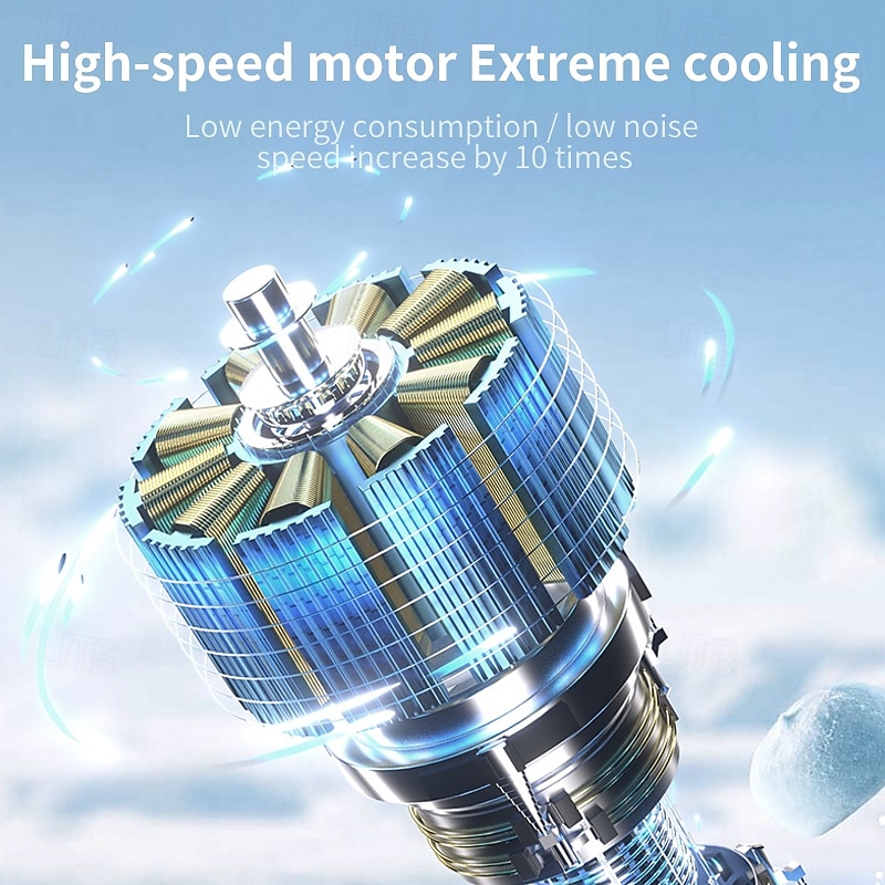 Handheld Small Fan Portable New Charging Turbine Outdoor High-speed Violent Ice-compressed Cooling Fan2