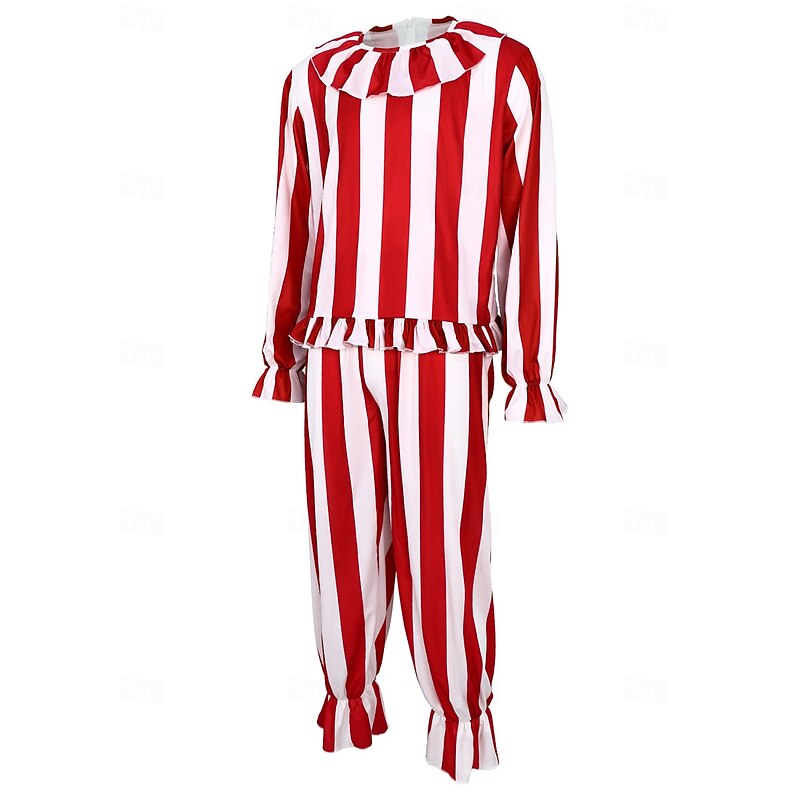 Joker Clown Halloween Costume Jumpsuit Clown in a Cornfield Horror Scary Costume Adults' Men's Women's Halloween Carnival Performance Party Easy Halloween Costumes Dress Up3