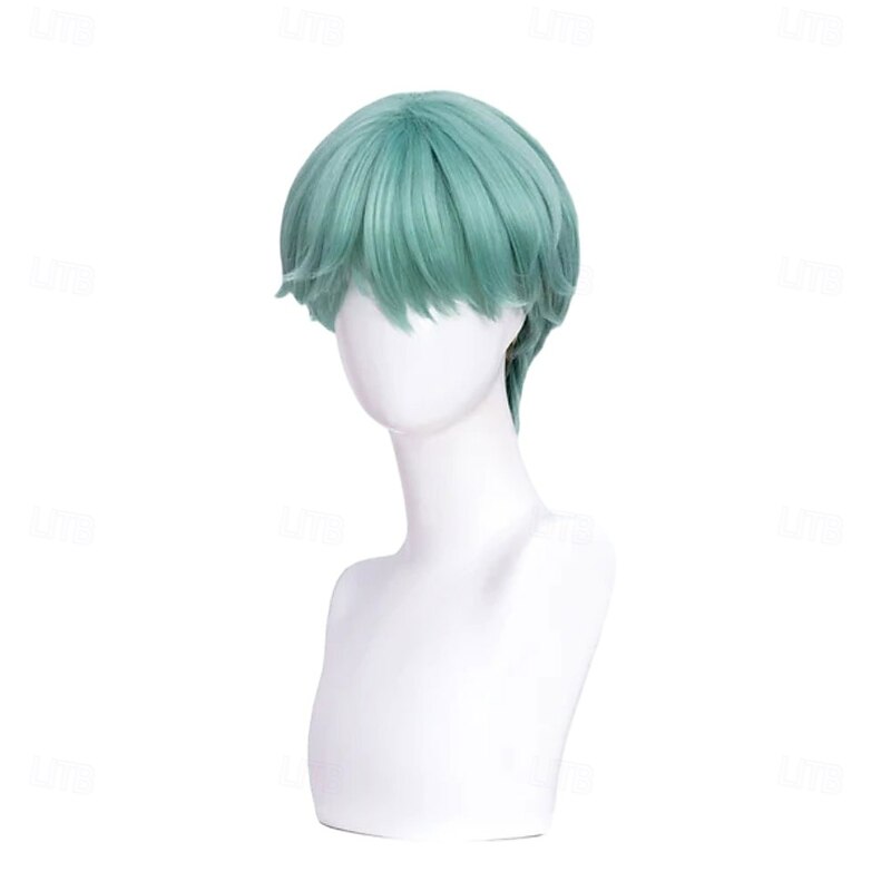 Movie Anime Korean Idol Inspired Cosplay Pop Star Wig Short Green2