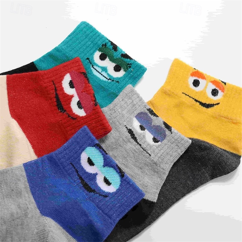 Men's 10 Pairs Multi Packs Socks Running Socks Casual Socks Rainbow Color Cartoon Vacation Sports & Outdoor Daily Basic Medium Spring Fall Fashion Casual4