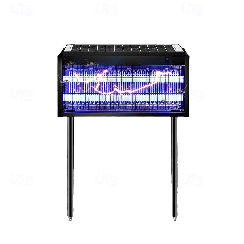 Solar Bug Zapper Outdoor, Mosquito Zapper Waterproof Electric Fly Zapper Rechargeable Mosquito Killer Lamp with 15W Solar Panel, Cordless Fly Trap for Backyard, Patio, Garden, RV, Camping3