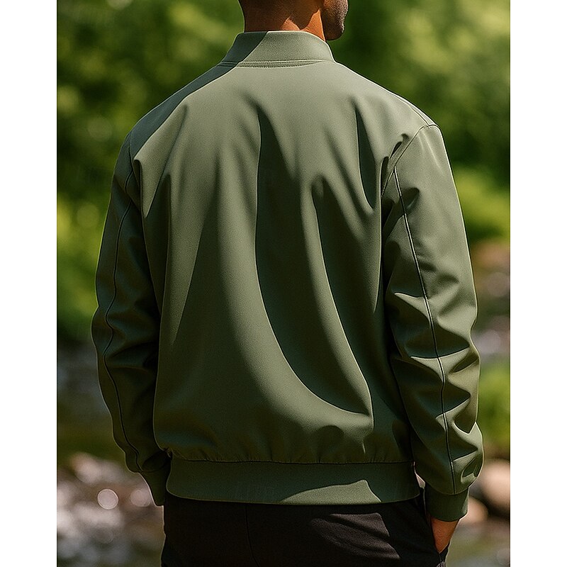 Men's Windbreaker Hiking Jacket rain coat Outdoor Waterproof Windproof Lightweight Hiking Outfits Hiking Clothes Spring Autumn / Fall Top Camping / Hiking / Caving Running Black Green Khaki2