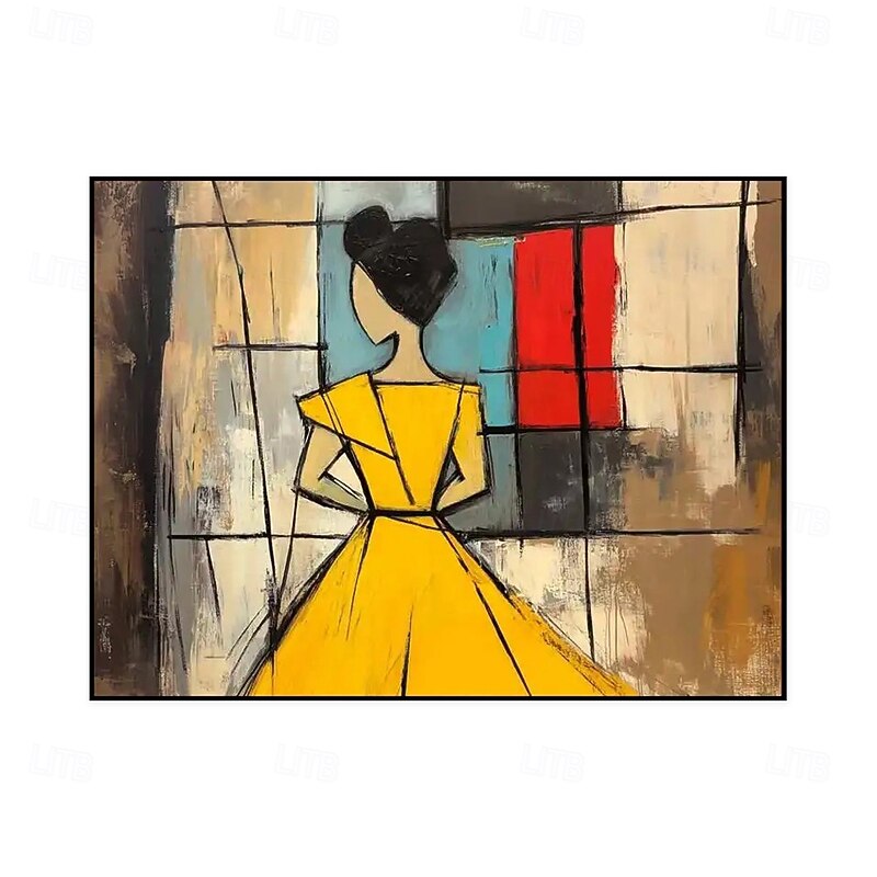 Handmade Oil Painting Canvas Wall Art Decoration Picasso's Abstract Figures for Home Decor Stretched Frame Hanging Painting/Rolled Frameless Unstretched Painting4