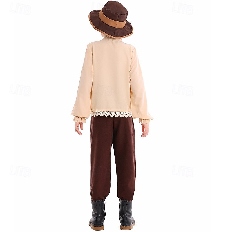 Fairy Tale Village Boy Pioneer Cosplay Costume Outfits Storybook Characters Cosplay Movie Cosplay for Boys' Kid's Halloween Carnival World Book Day Performance Educational Dress Up School Event Dress3
