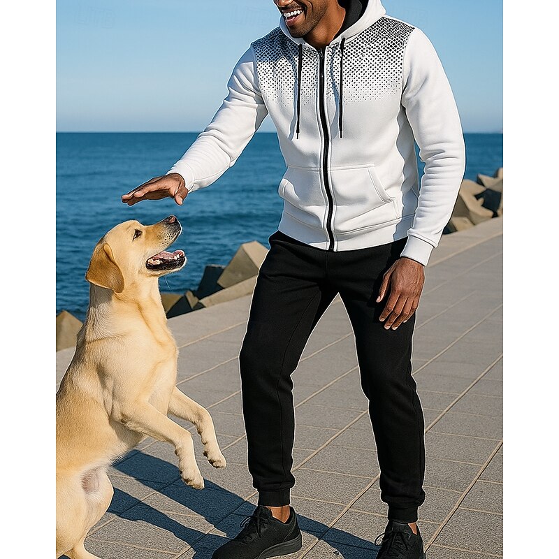 Women's Tracksuit Sweatpants Pullover Sweatshirt Drawstring Pockets Solid Colored Clothing Suit Fall & Winter Dark Grey White Hiking Workout Athletic Windproof Lightweight Moisture Wicking Long Sleeve3