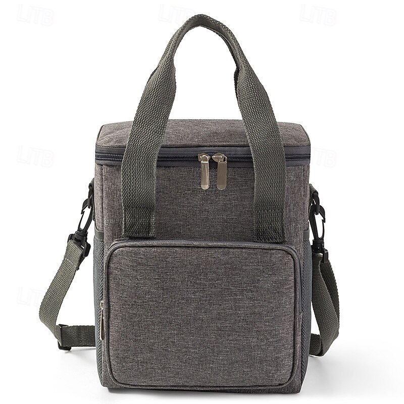 Lunch Bag for Women and Men for Back to School Office Picnic Hiking Beach Large Capacity Square Bento Tote with Thick Aluminum Foil Insulation for Students and Office Workers3