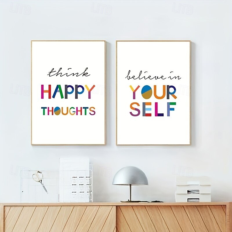 Modern Colorful Inspirational Quotes Canvas Poster Print Simple Wall Decorative Painting For Living Room Bedroom Home Art Decor No Frame3