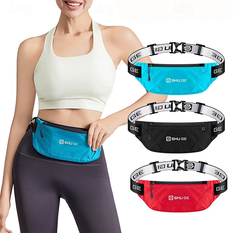 Waist Pouch Bag Running Belt Fanny Pack Sport Waist Pack for Marathon Jogging Running Sports Bag Lightweight Anti-theft Water Resistant With Compartments Nylon Men's Women's Running Bag