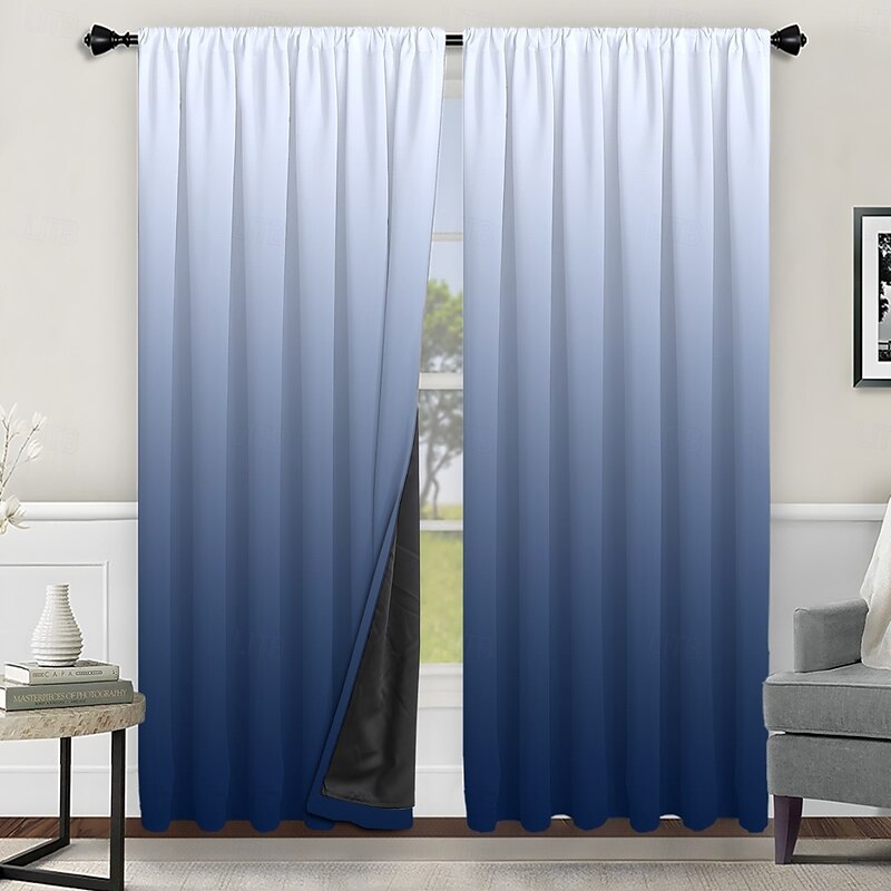 Curtain Drapes 2025 New 3D Printed Blackout Curtains  Full Light Blocking with Coated Backing Modern Window Drapes for Bedroom or Living Room