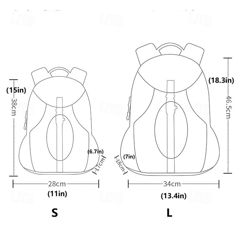 Kids' Colorful School Backpacks – Lightweight Cartoon-Style Bookbags for Boys and Girls with Front Buckle and Side Pockets3