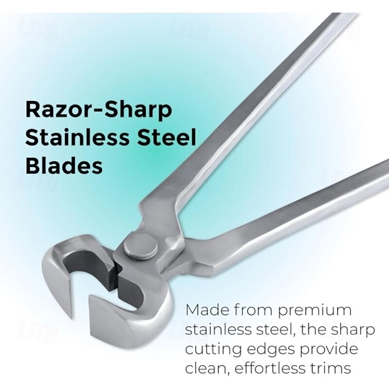 16-Inch Hoof Nipper - Premium Vanadium Steel Farrier Tool with Dull Finish for Precision Horse Hoof Trimming, Rust-Resistant, Ergonomic Grip, and Long-Lasting Durability3