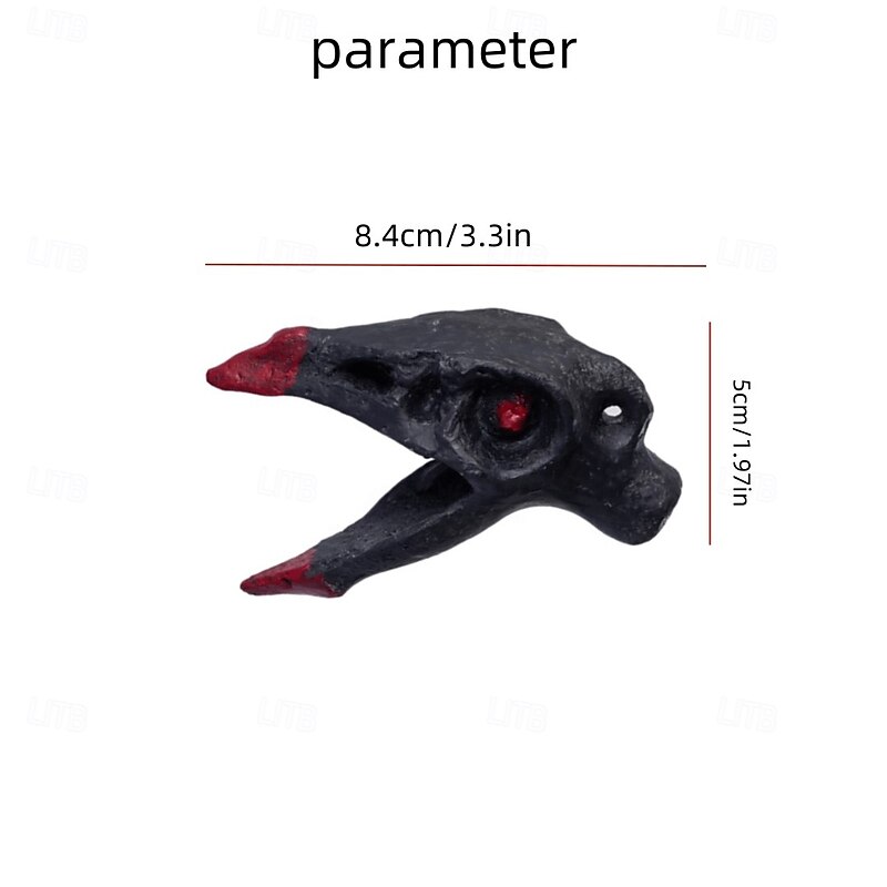 Dual-Tone Aztec-Inspired Skull Whistle - Unique Resin Crafted Whistle for Pranks Outdoor Survival & Cool Backpack Accessory3