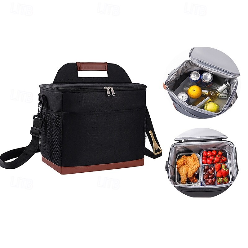 Lunch Bag for Women and Men for Back to School Office Picnic Hiking Beach Thickened Oxford Cloth Insulated Cooler Bag Large Capacity Portable Lunch and Picnic Tote for Hot Cold Storage